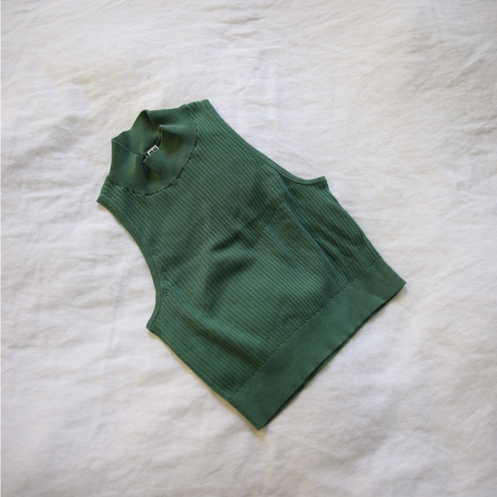 Uniqlo Forest Green Ribbed Tank Top